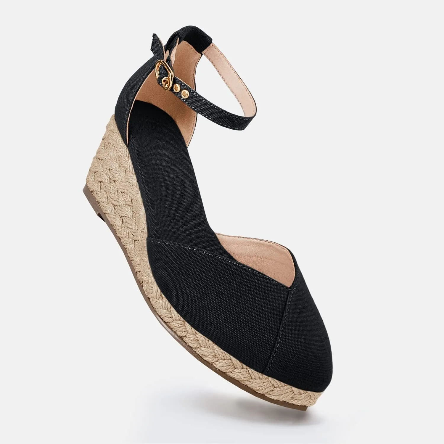Juliet Holy Womens Espadrilles Sandals Closed Toe Platform Ankle Strap Casual Summer Wedges