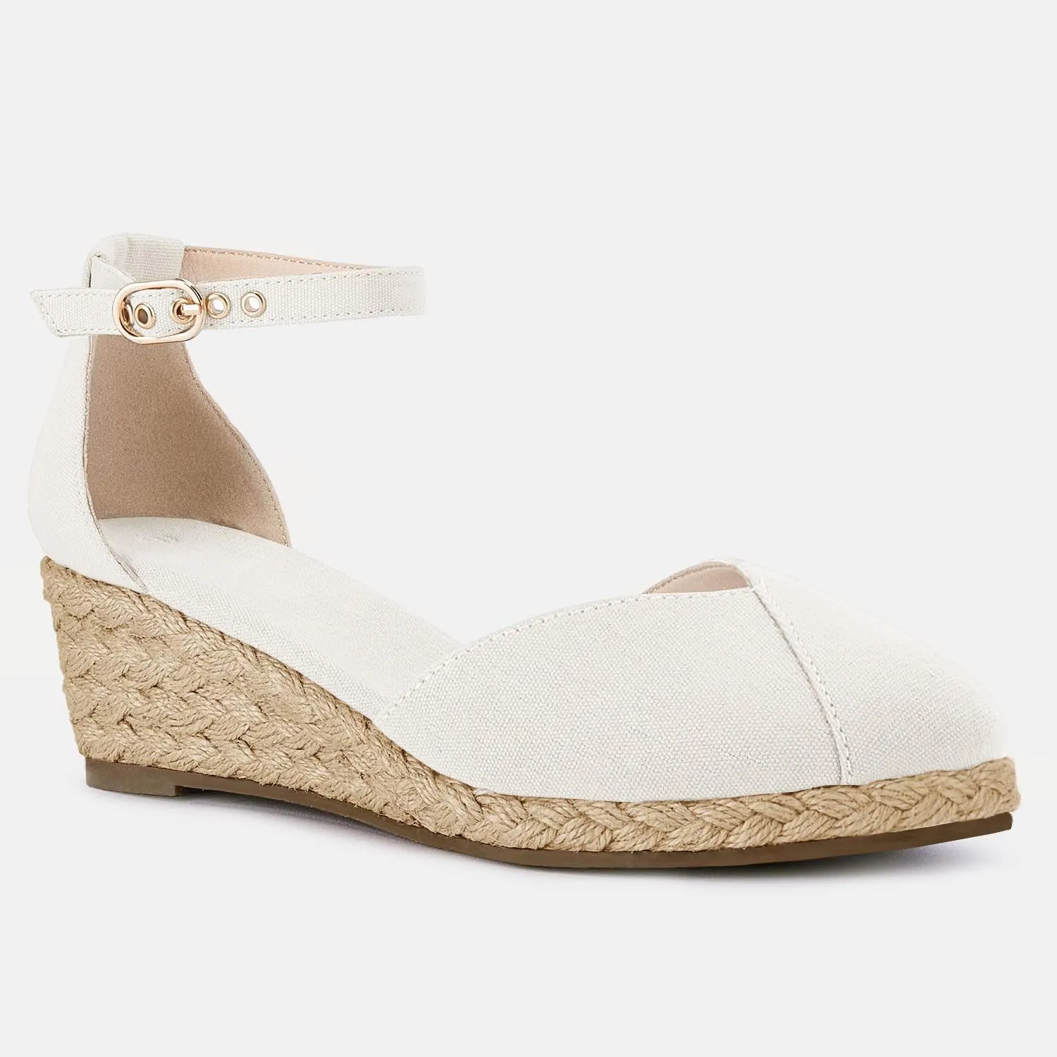 Juliet Holy Womens Espadrilles Sandals Closed Toe Platform Ankle Strap Casual Summer Wedges