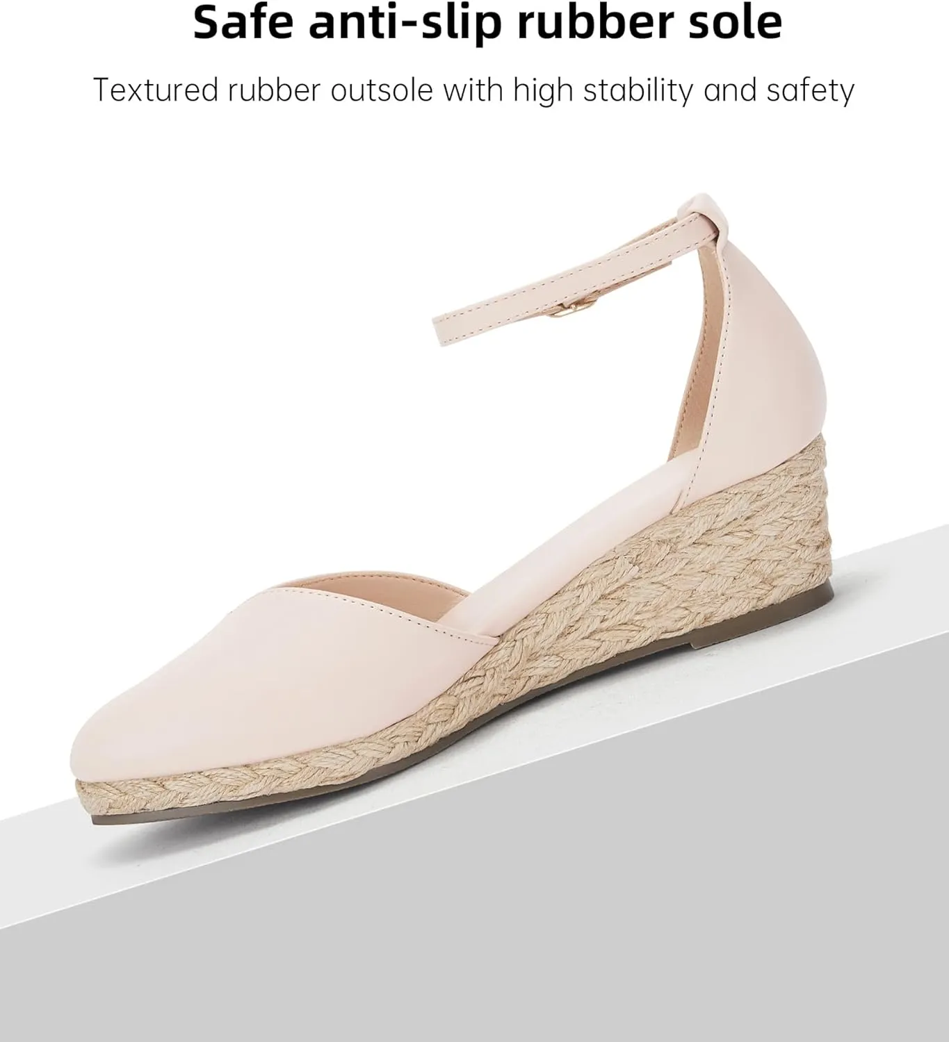Juliet Holy Womens Espadrilles Sandals Closed Toe Platform Ankle Strap Casual Summer Wedges