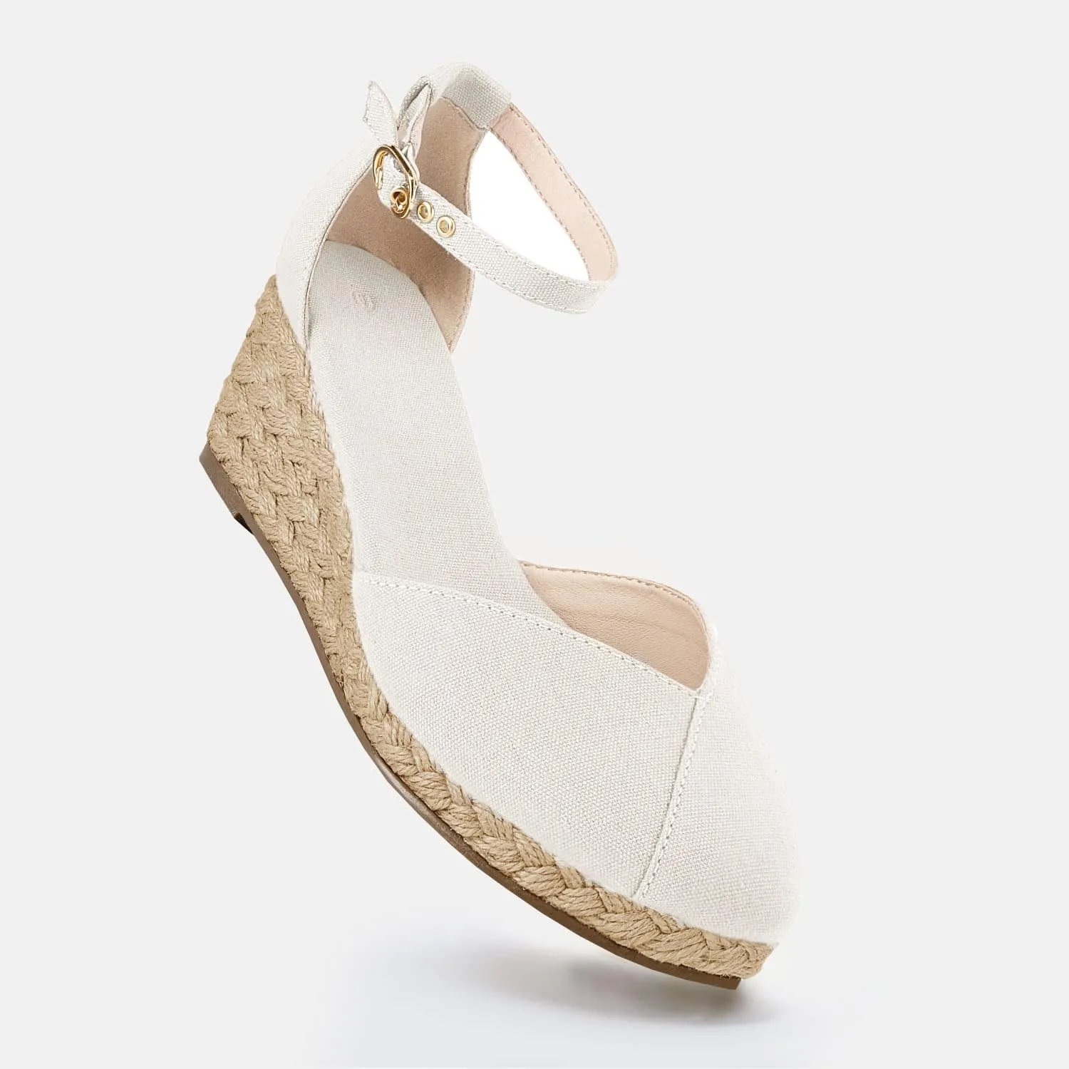 Juliet Holy Womens Espadrilles Sandals Closed Toe Platform Ankle Strap Casual Summer Wedges