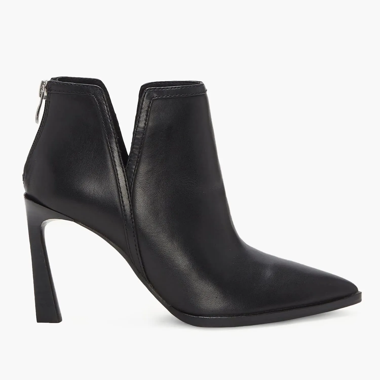 Juliet Holy Womens High Heel Booties Pointed Toe V Cut Back Zipper Short Dress Ankle Boots