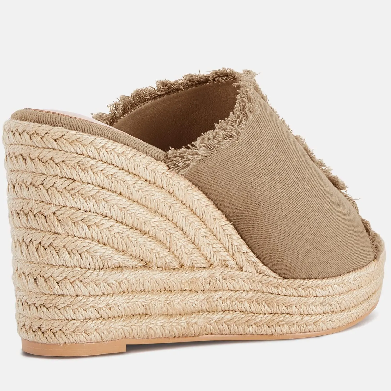 Juliet Holy Womens Wedge Sandals Peep Toe Denim Slip On Backless Espadrilles Platform Sandal Shoes