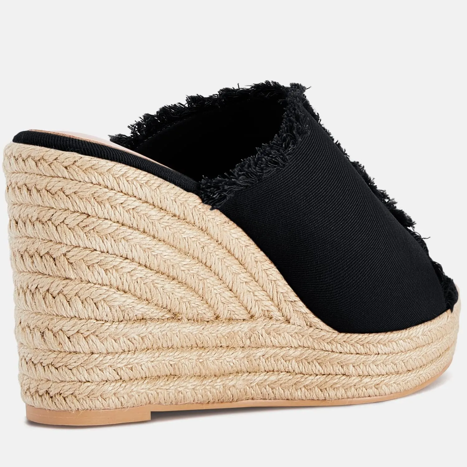 Juliet Holy Womens Wedge Sandals Peep Toe Denim Slip On Backless Espadrilles Platform Sandal Shoes