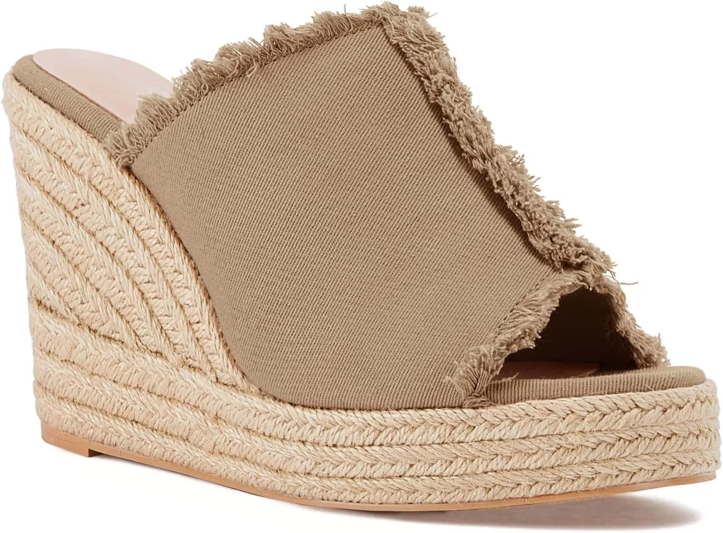 Juliet Holy Womens Wedge Sandals Peep Toe Denim Slip On Backless Espadrilles Platform Sandal Shoes