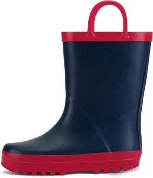 K KomForme Kids Rain Boots Waterproof Printed Rubber boots with Handles