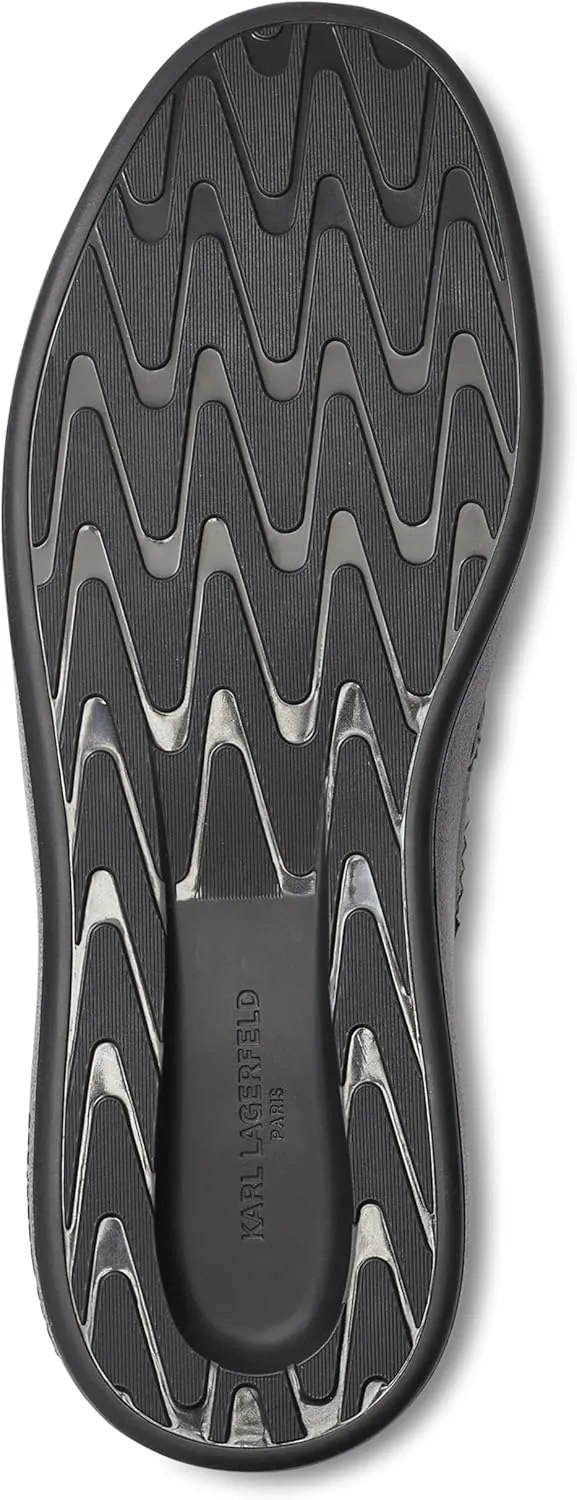 Karl Lagerfeld Paris Men's Side Zip Rubber Sole Wingtip Boot Combat