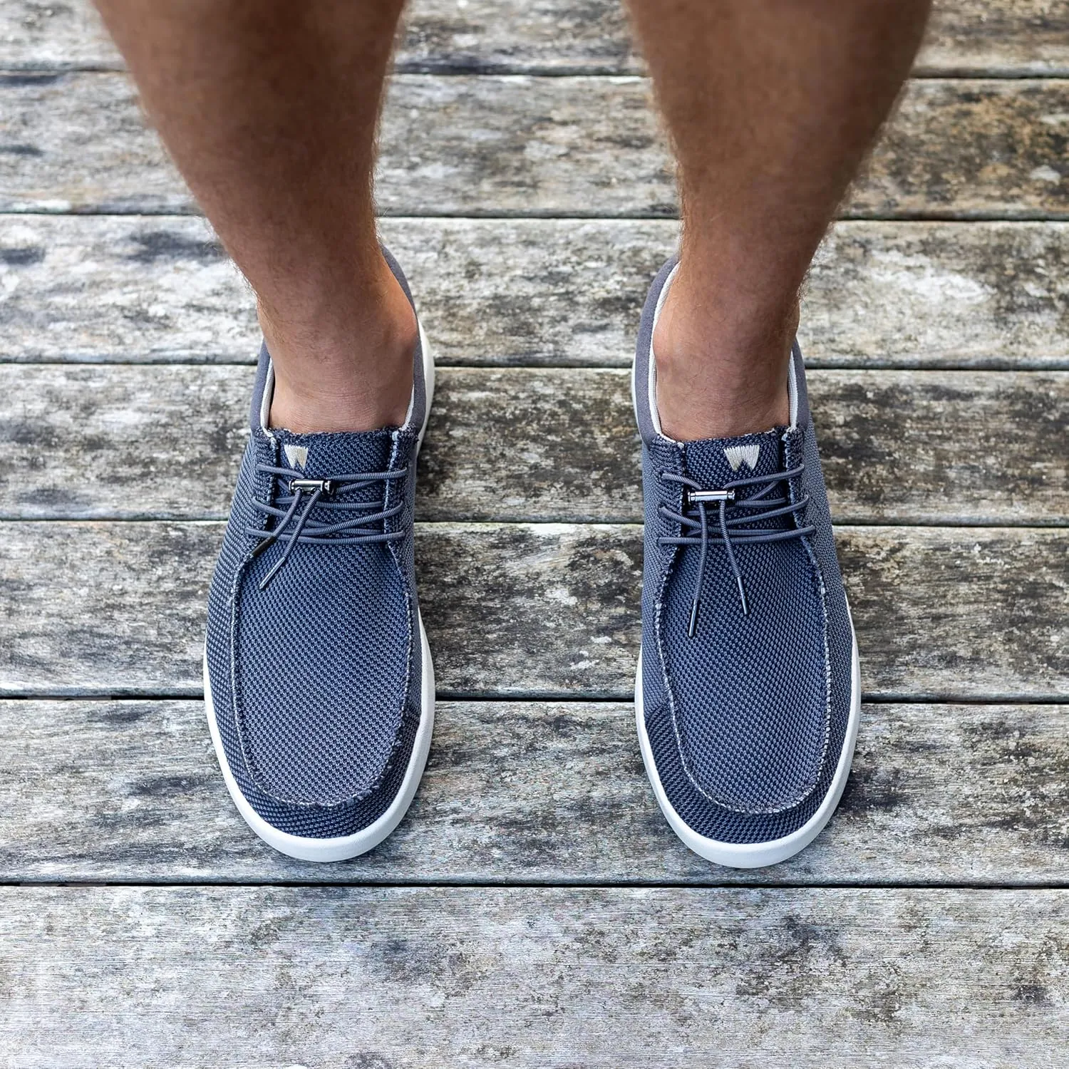 Kickback Haven Shoes - Men's Moccasins - Lightweight Lace Up Mens Smart Casual Shoes - All Day Comfort Mens Canvas Shoes - Men's Slip On Shoes