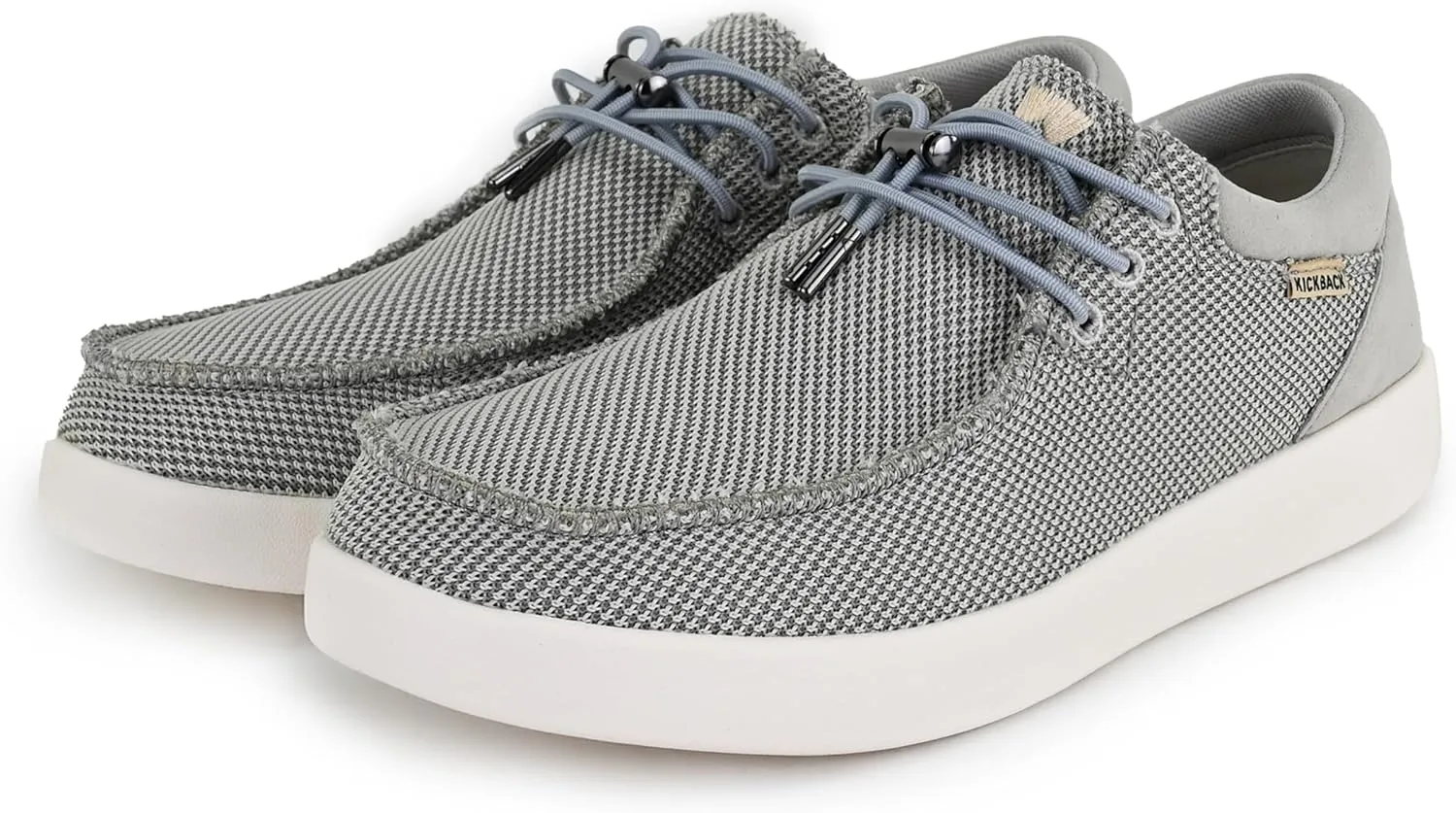 Kickback Haven Shoes - Men's Moccasins - Lightweight Lace Up Mens Smart Casual Shoes - All Day Comfort Mens Canvas Shoes - Men's Slip On Shoes