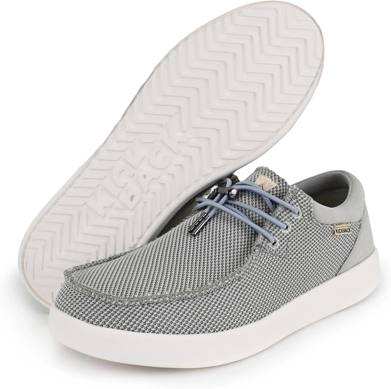 Kickback Haven Shoes - Men's Moccasins - Lightweight Lace Up Mens Smart Casual Shoes - All Day Comfort Mens Canvas Shoes - Men's Slip On Shoes