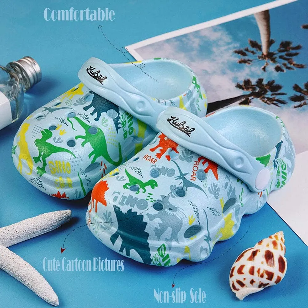 Kids Clogs Boys Girls Toddler Dinosaur Slip on Slide Garden Shoes Cartoon Beach Pool Kids Clog Sandals Slippers Water Clogs