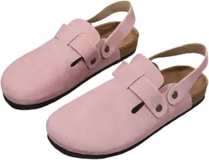 Kids Footbed Cork Sandals Beach Slides Suede Clogs Slip On Mules Boys Girls
