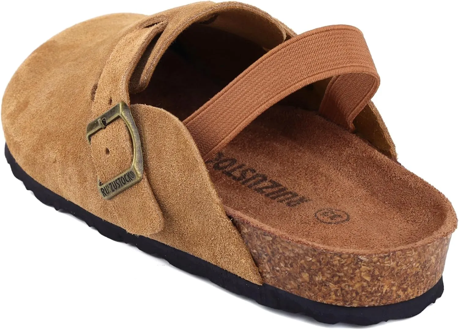 Kids Suede Clogs Toddler Clogs Boys Girls Sandals Cork Adjustable Buckle Mules