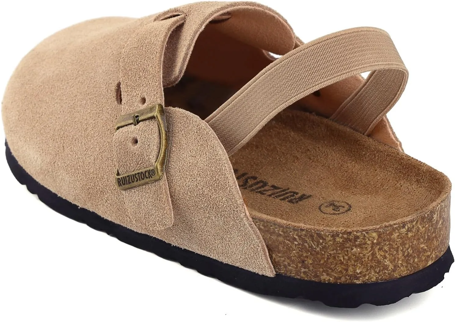 Kids Suede Clogs Toddler Clogs Boys Girls Sandals Cork Adjustable Buckle Mules
