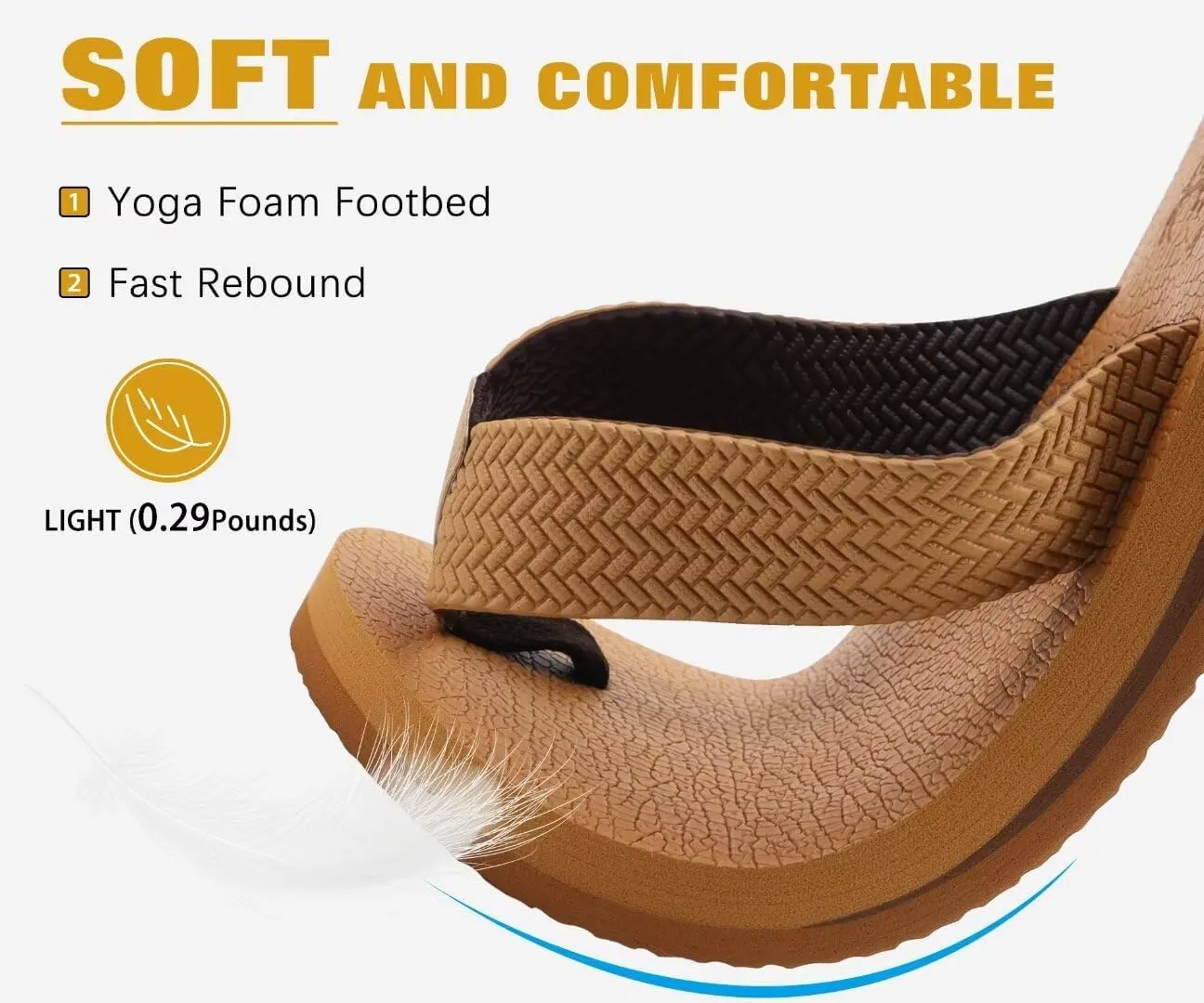 KuaiLu Men's Leather Flip Flops Arch Support Summer Beach Pool Water Thong Sandals Waterproof Rubber Walking Shoes