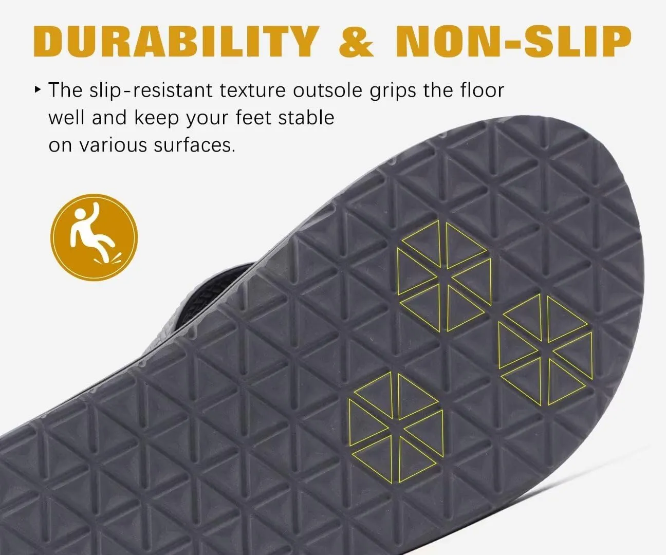 KuaiLu Men's Leather Flip Flops Arch Support Summer Beach Pool Water Thong Sandals Waterproof Rubber Walking Shoes