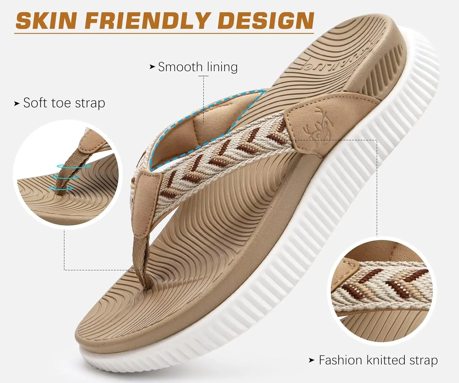 KuaiLu Womens Fashion Orthotic Flip Flops Ladies Athletic Thick Cushion Recovery Thong Sandals Slip On Memory Foam Walking Sandles With Comfortable Plantar Fasciitis Arch Support