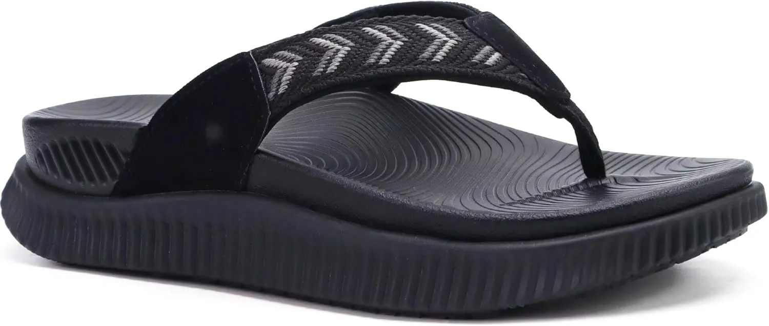 KuaiLu Womens Fashion Orthotic Flip Flops Ladies Athletic Thick Cushion Recovery Thong Sandals Slip On Memory Foam Walking Sandles With Comfortable Plantar Fasciitis Arch Support