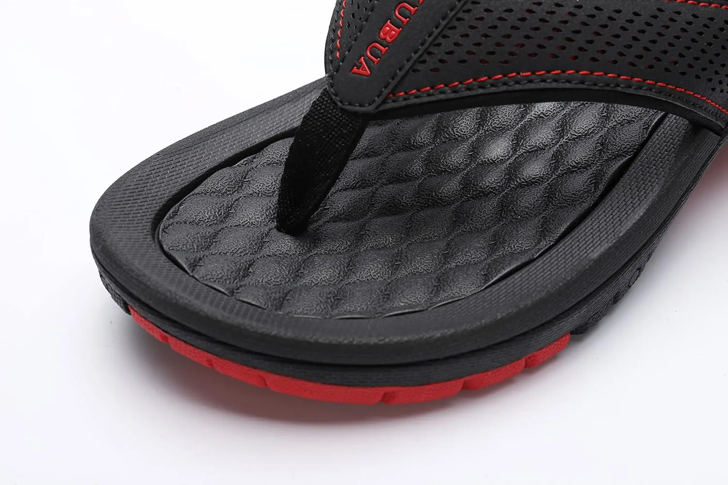 KUBUA Men's Beach Flip-Flops Water Sandals Outdoor Athletic Thong Sandal Slippers