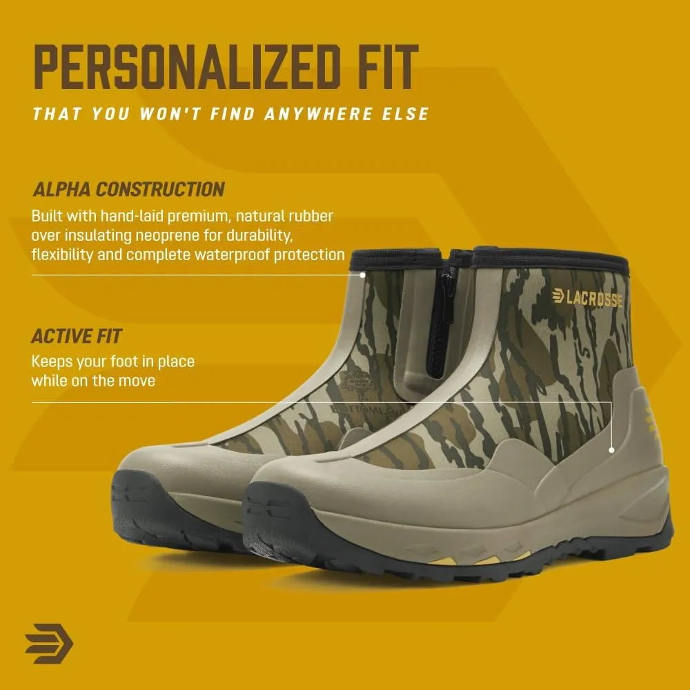 LaCrosse AlphaTerra 6" Zip-Up Waterproof Hiking Boots for Men - Alphaterra Outsole, Active Fit, EVA Midsole Side-Zip