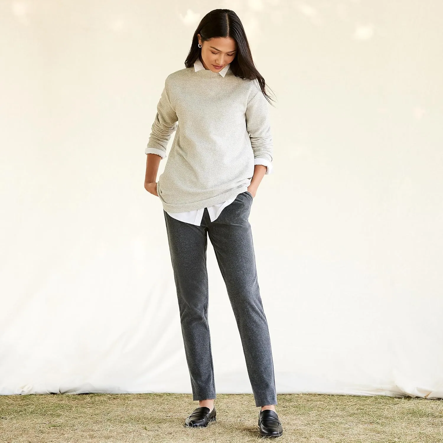 Lands' End Women's Sport Knit High Rise Corduroy Pants