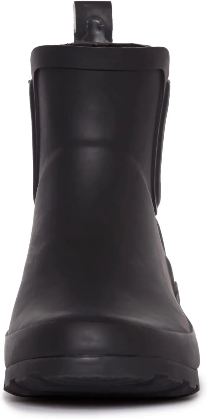 Laura Ashley Ladies Mid Cut Ankle Height Rubber Rain Boots, Lightweight Waterproof Booties for Women