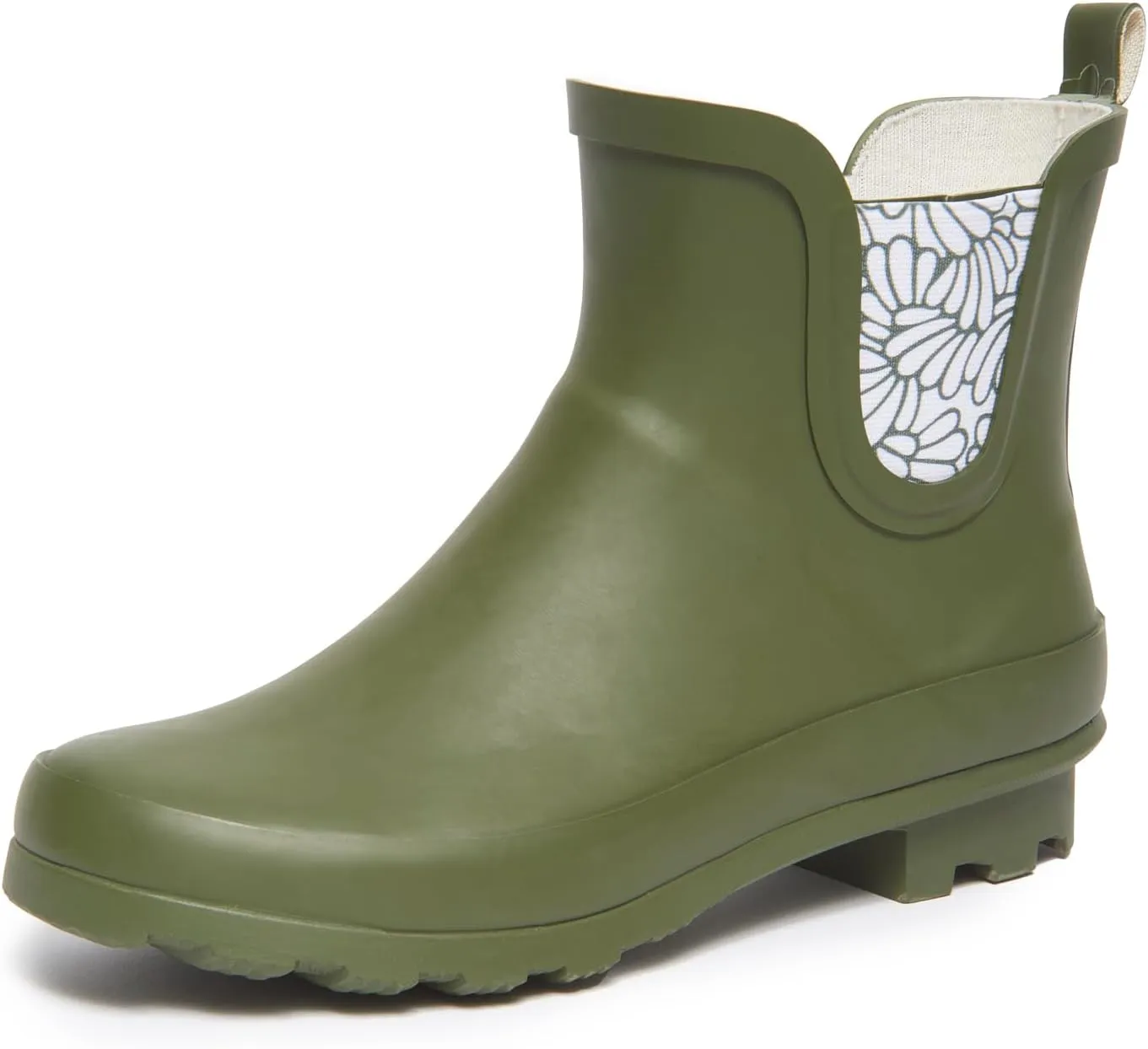 Laura Ashley Ladies Mid Cut Ankle Height Rubber Rain Boots, Lightweight Waterproof Booties for Women