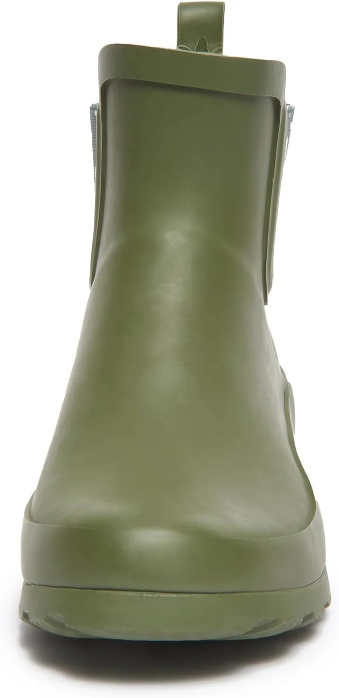 Laura Ashley Ladies Mid Cut Ankle Height Rubber Rain Boots, Lightweight Waterproof Booties for Women