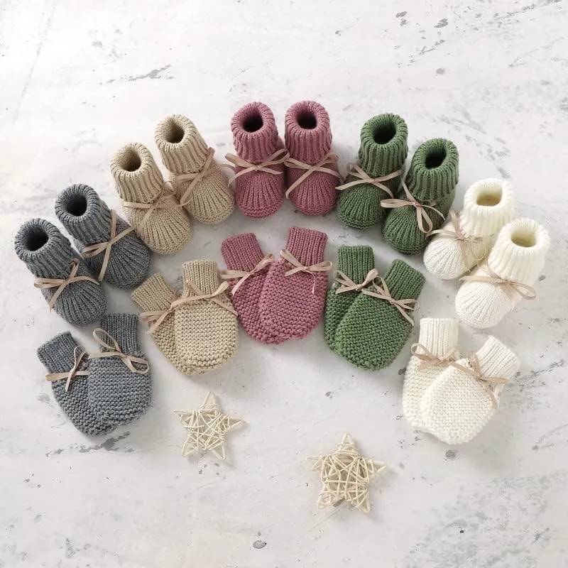 LAWKUL Baby Outfit Cotton Knit Newborn Infant Romper Knitted Longsleeve Sweater Clothes With Warm Hat Set Toddler Boy Girl