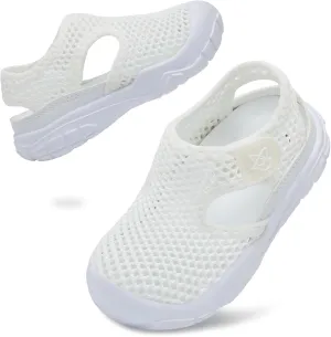 LeIsfIt Toddler Sandals Boys Girls Wide Sandals Kids Water Sandals Barefoot Water Shoes for Beach Swim Lightweight Closed Toe Summer Sandals
