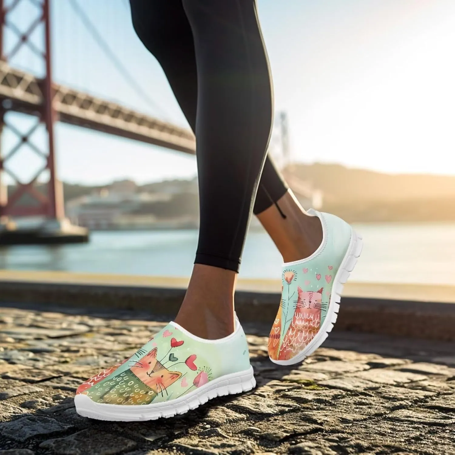 Lightweight Sneakers for Women Slip On Casual Shoes Comfortable Low Cut Loafers Non Slip Breathable Walking Running Shoes Outdoor Sport Sneakers US 5.5-11.5