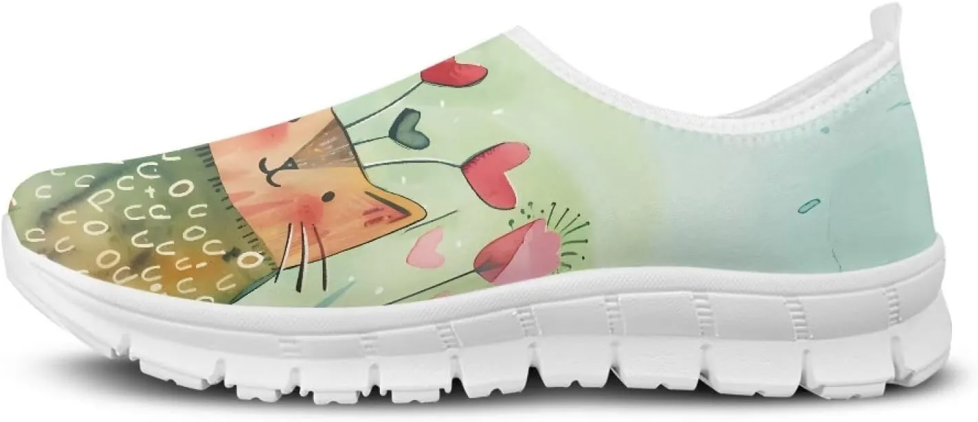 Lightweight Sneakers for Women Slip On Casual Shoes Comfortable Low Cut Loafers Non Slip Breathable Walking Running Shoes Outdoor Sport Sneakers US 5.5-11.5