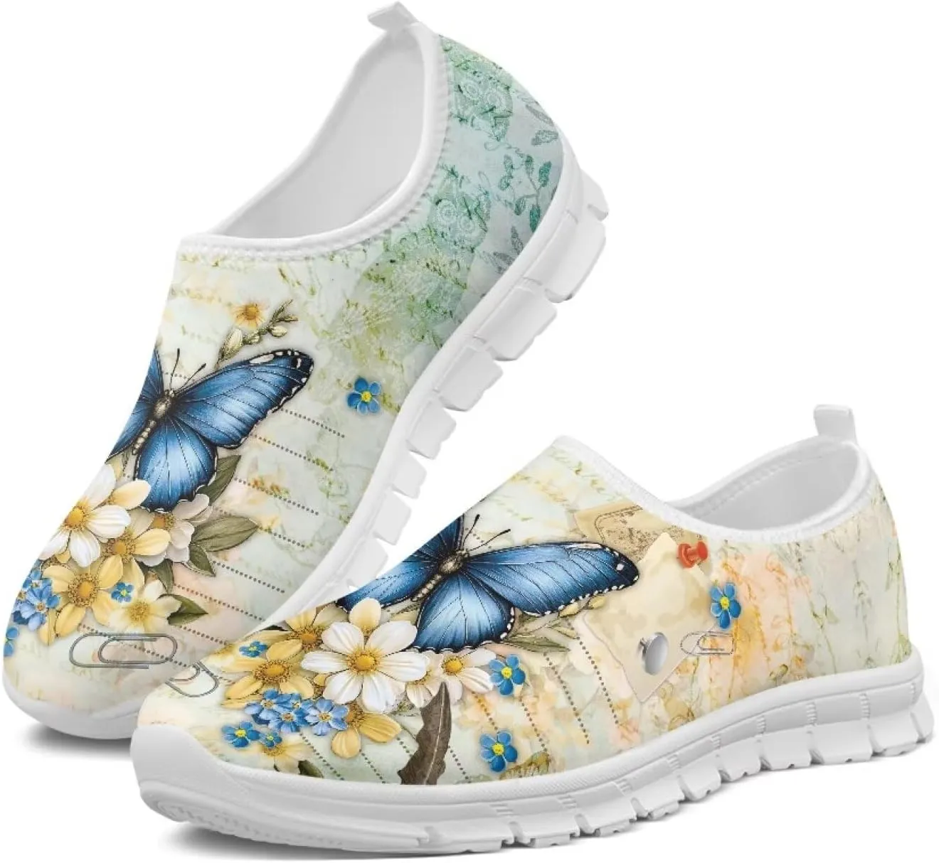 Lightweight Sneakers for Women Slip On Casual Shoes Comfortable Low Cut Loafers Non Slip Breathable Walking Running Shoes Outdoor Sport Sneakers US 5.5-11.5