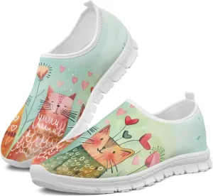 Lightweight Sneakers for Women Slip On Casual Shoes Comfortable Low Cut Loafers Non Slip Breathable Walking Running Shoes Outdoor Sport Sneakers US 5.5-11.5