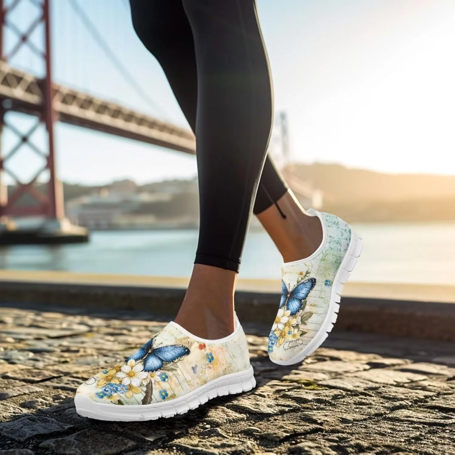 Lightweight Sneakers for Women Slip On Casual Shoes Comfortable Low Cut Loafers Non Slip Breathable Walking Running Shoes Outdoor Sport Sneakers US 5.5-11.5