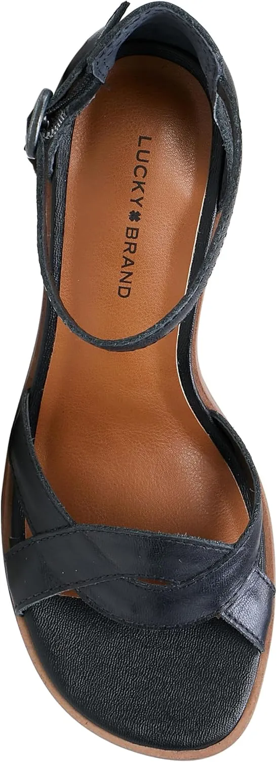 Lucky Brand Women's Sarwa Ankle Strap Heeled Sandal
