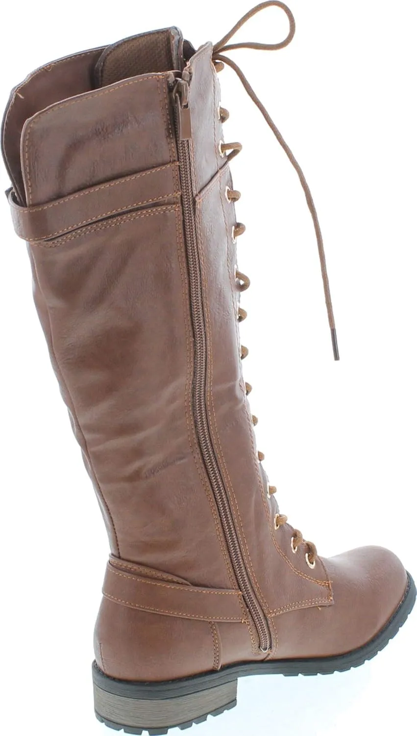 Mango 27 Womens Knee High Buckle Riding Boots