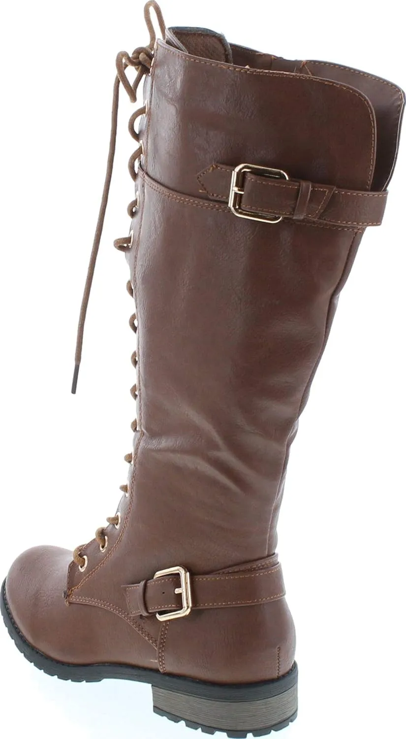 Mango 27 Womens Knee High Buckle Riding Boots