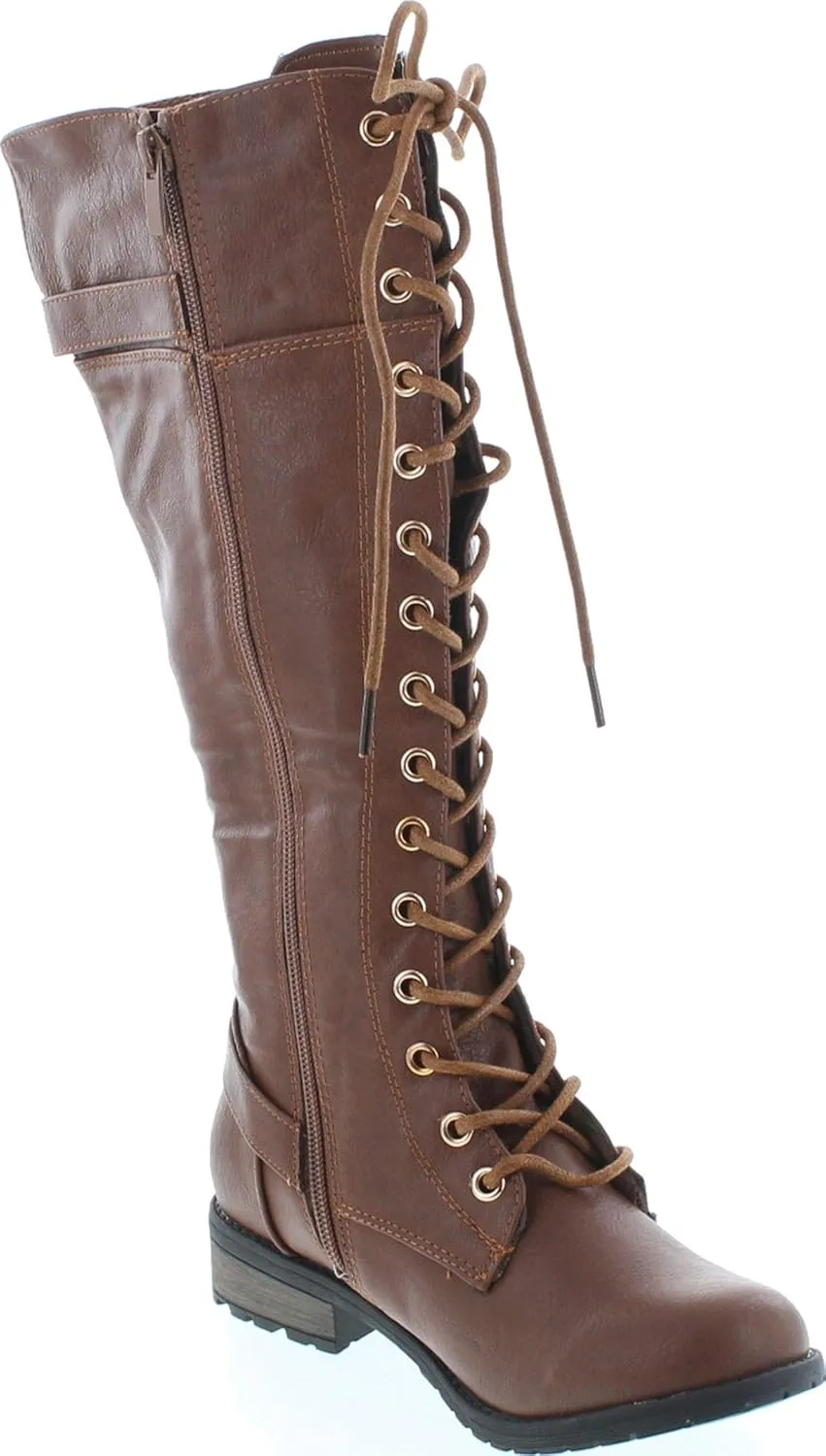 Mango 27 Womens Knee High Buckle Riding Boots
