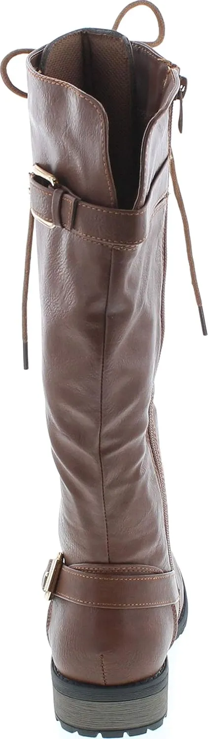 Mango 27 Womens Knee High Buckle Riding Boots