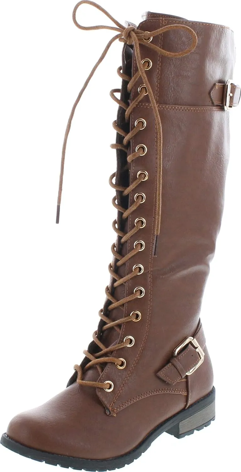 Mango 27 Womens Knee High Buckle Riding Boots
