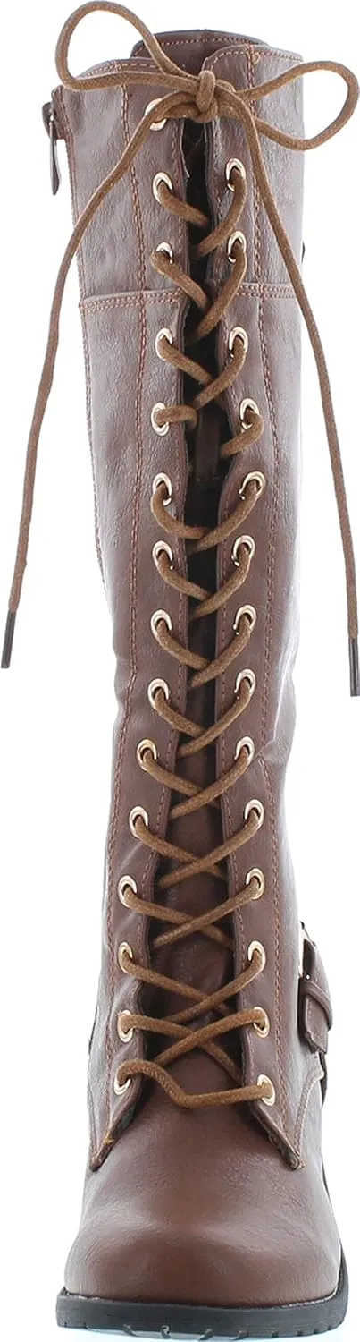 Mango 27 Womens Knee High Buckle Riding Boots