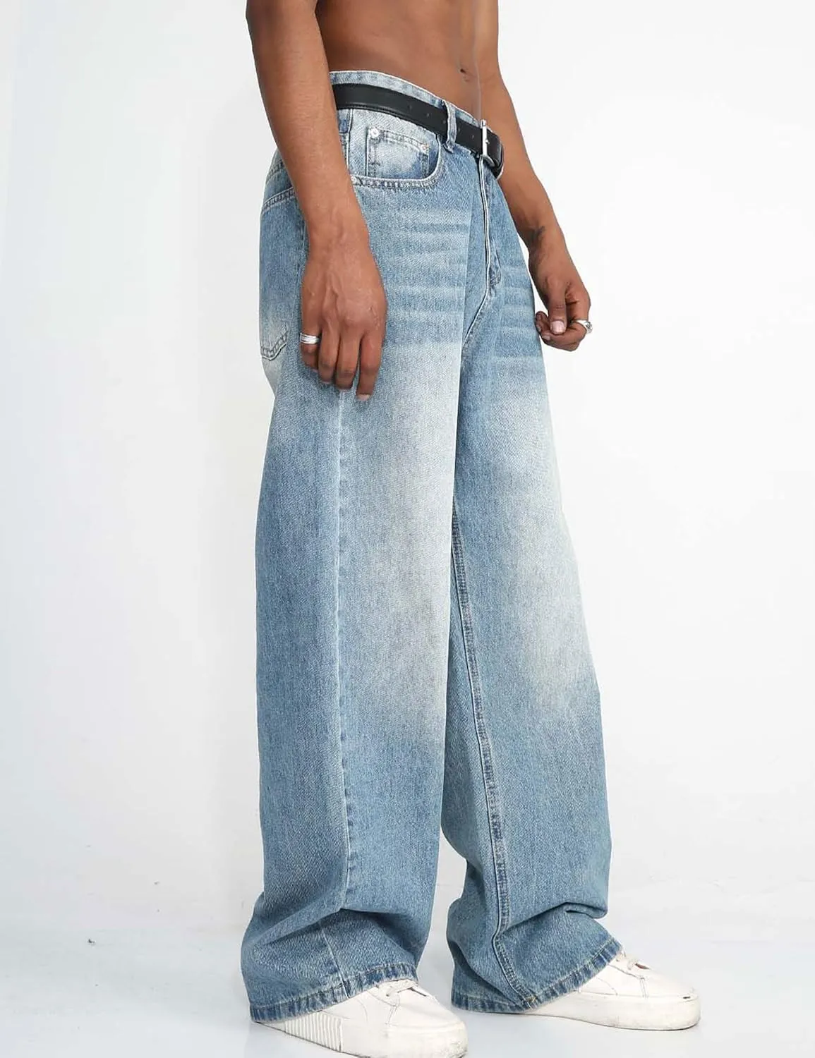 Men Baggy Jeans Y2k Hip Hop Skater Jeans Vintage Purple Jeans Loose Fit Demin Pants Streetwear