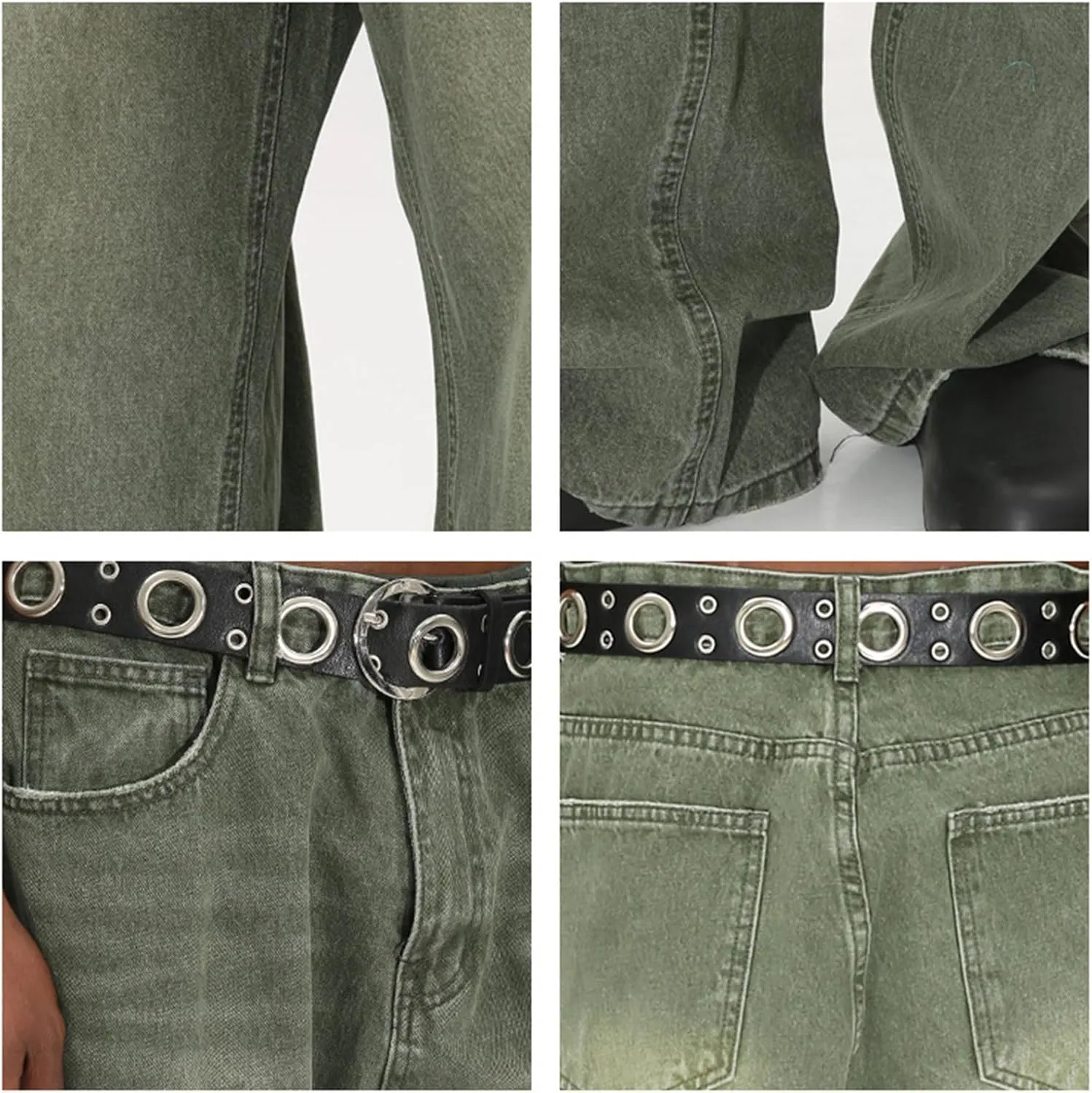 Men Baggy Jeans Y2k Hip Hop Skater Jeans Vintage Purple Jeans Loose Fit Demin Pants Streetwear