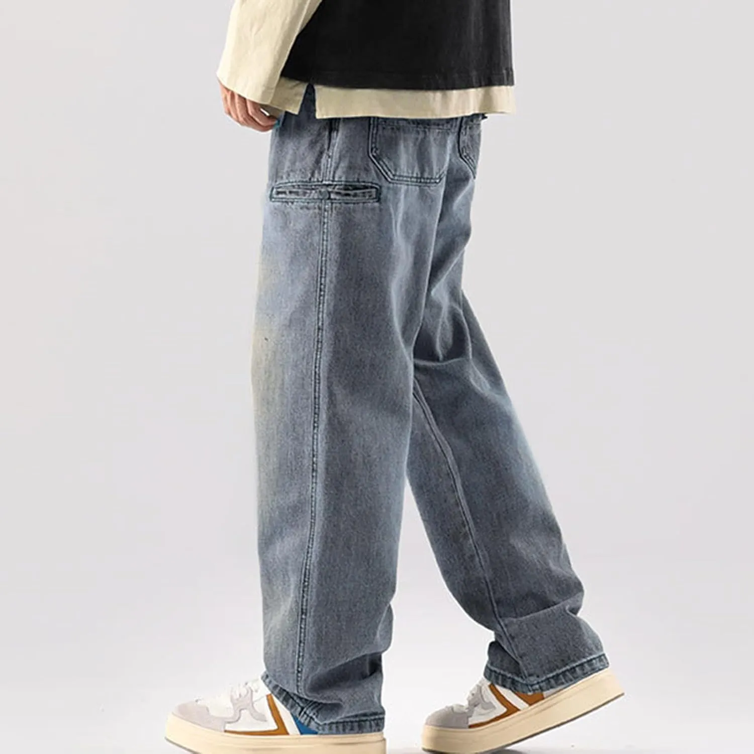 Men's Baggy Jeans Y2k Loose Fit 90s Hip Hop Vintage Baggy Fit Denim Pants Fashion Dance Skater Skateboard Pants