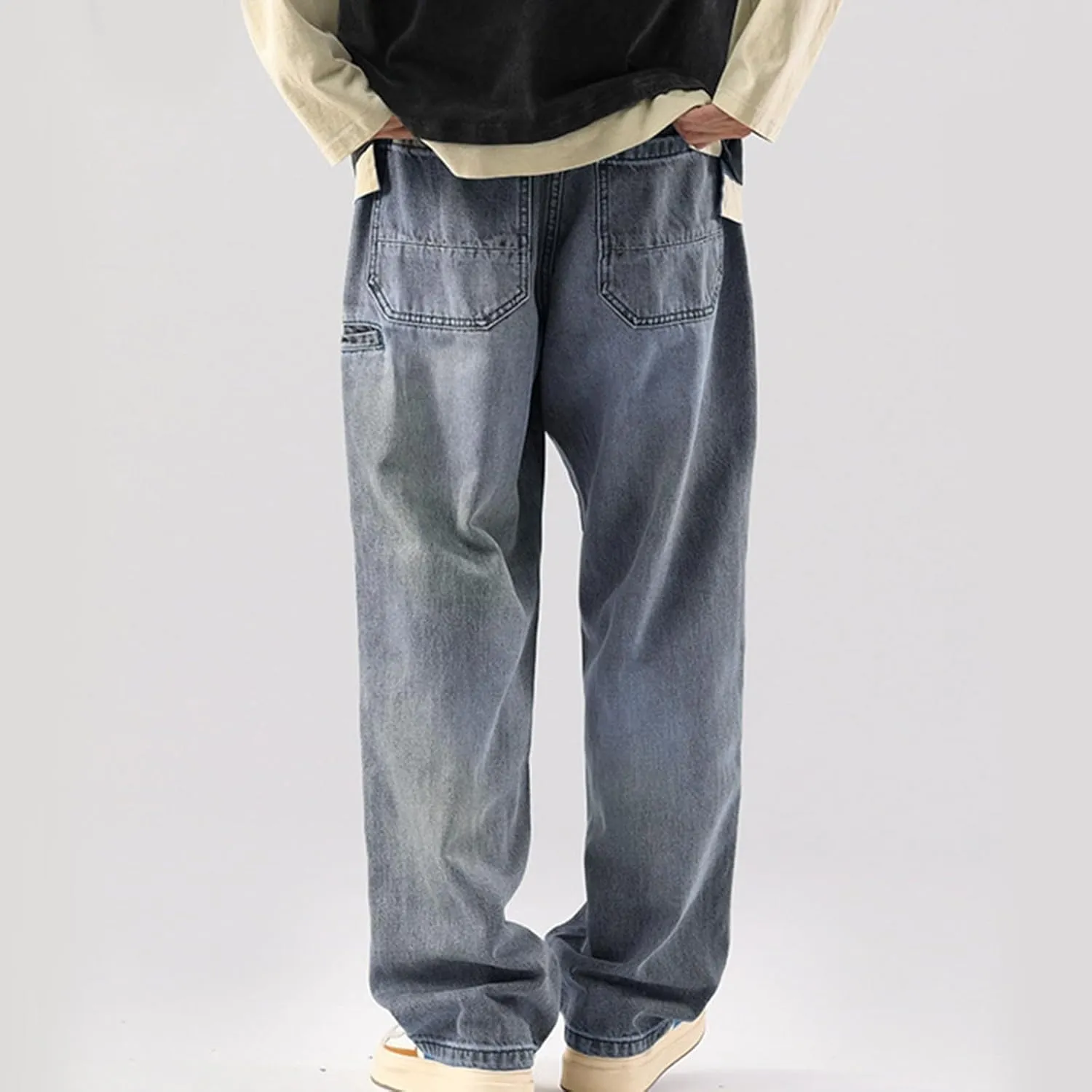 Men's Baggy Jeans Y2k Loose Fit 90s Hip Hop Vintage Baggy Fit Denim Pants Fashion Dance Skater Skateboard Pants