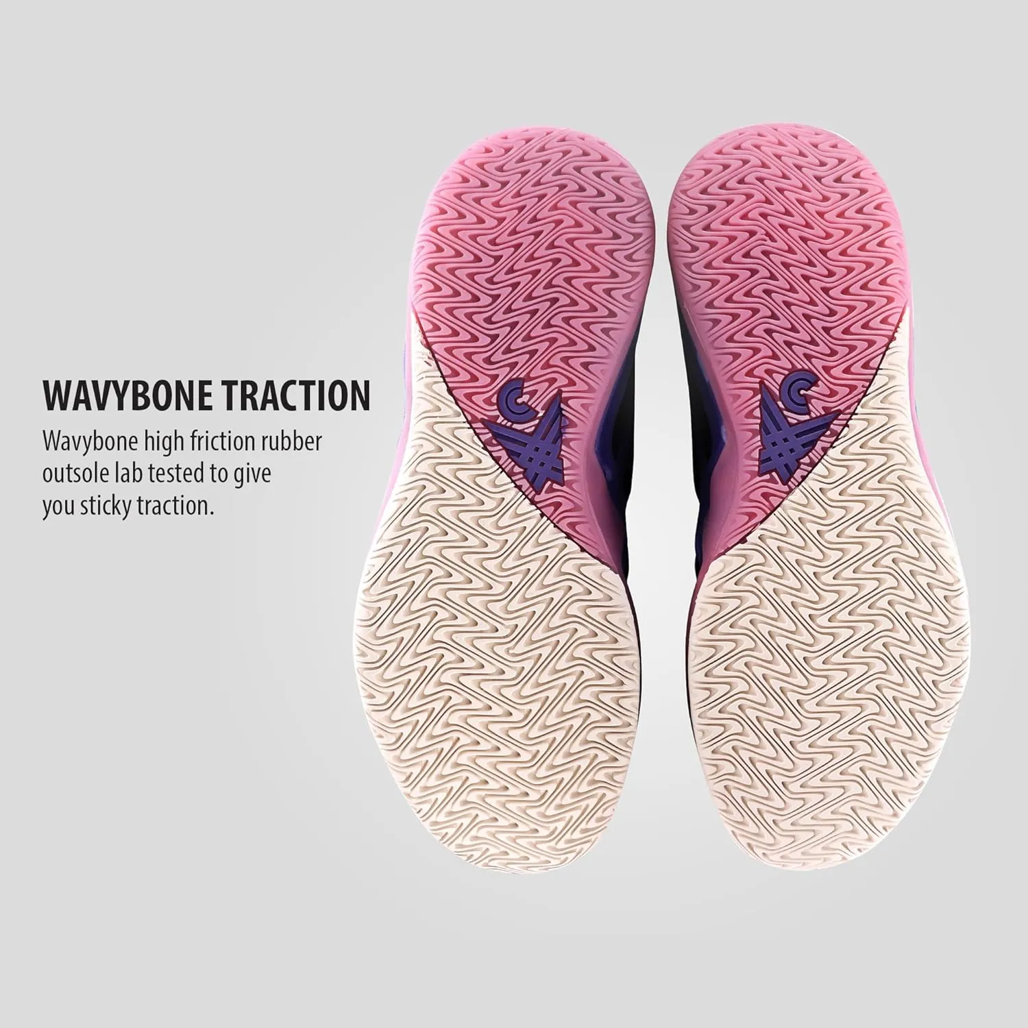 Mens Basketball Shoes with Twitch Foam Midsole and Wavybone Outsole for High Rebound and Traction