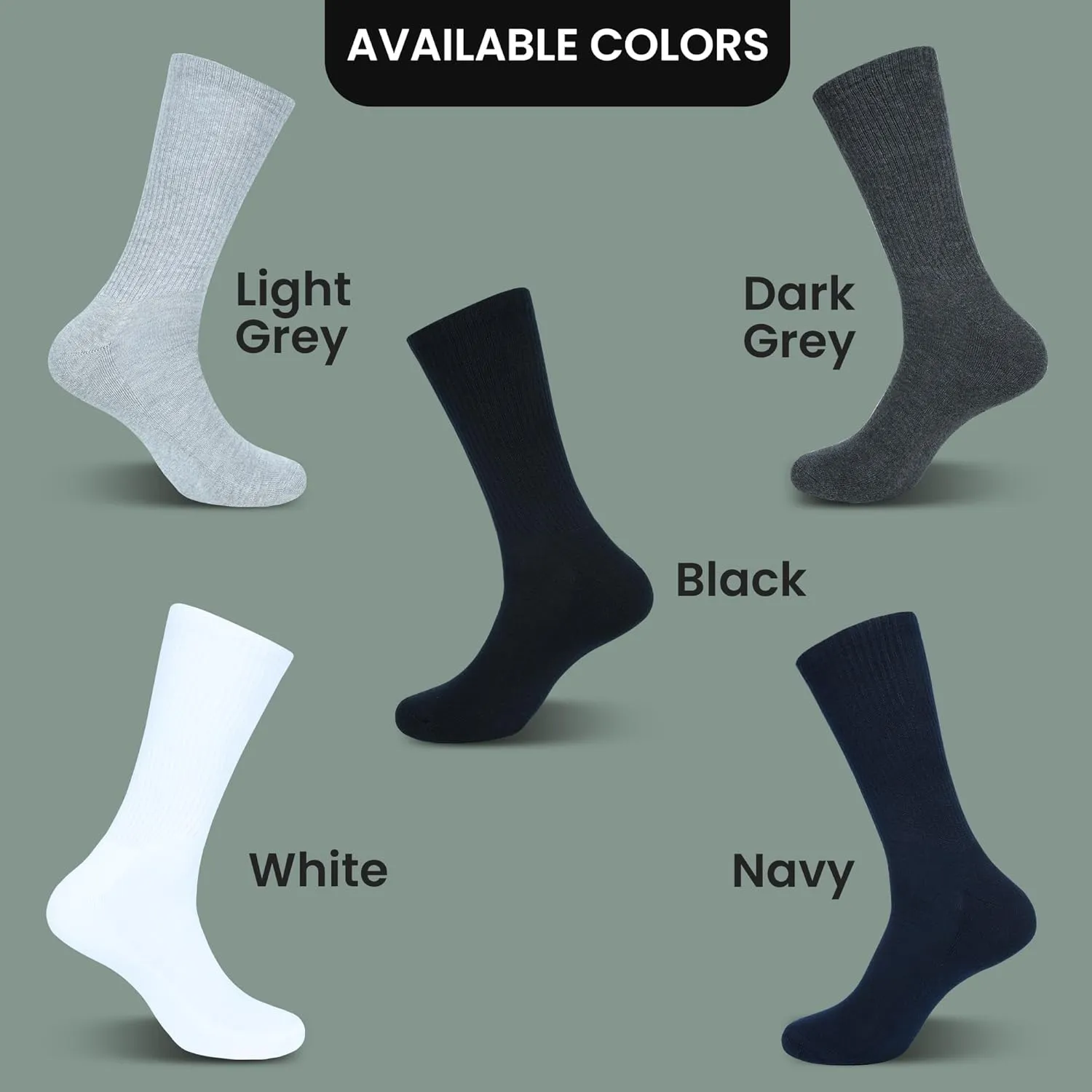 Men's Crew Socks, Pack Of 6