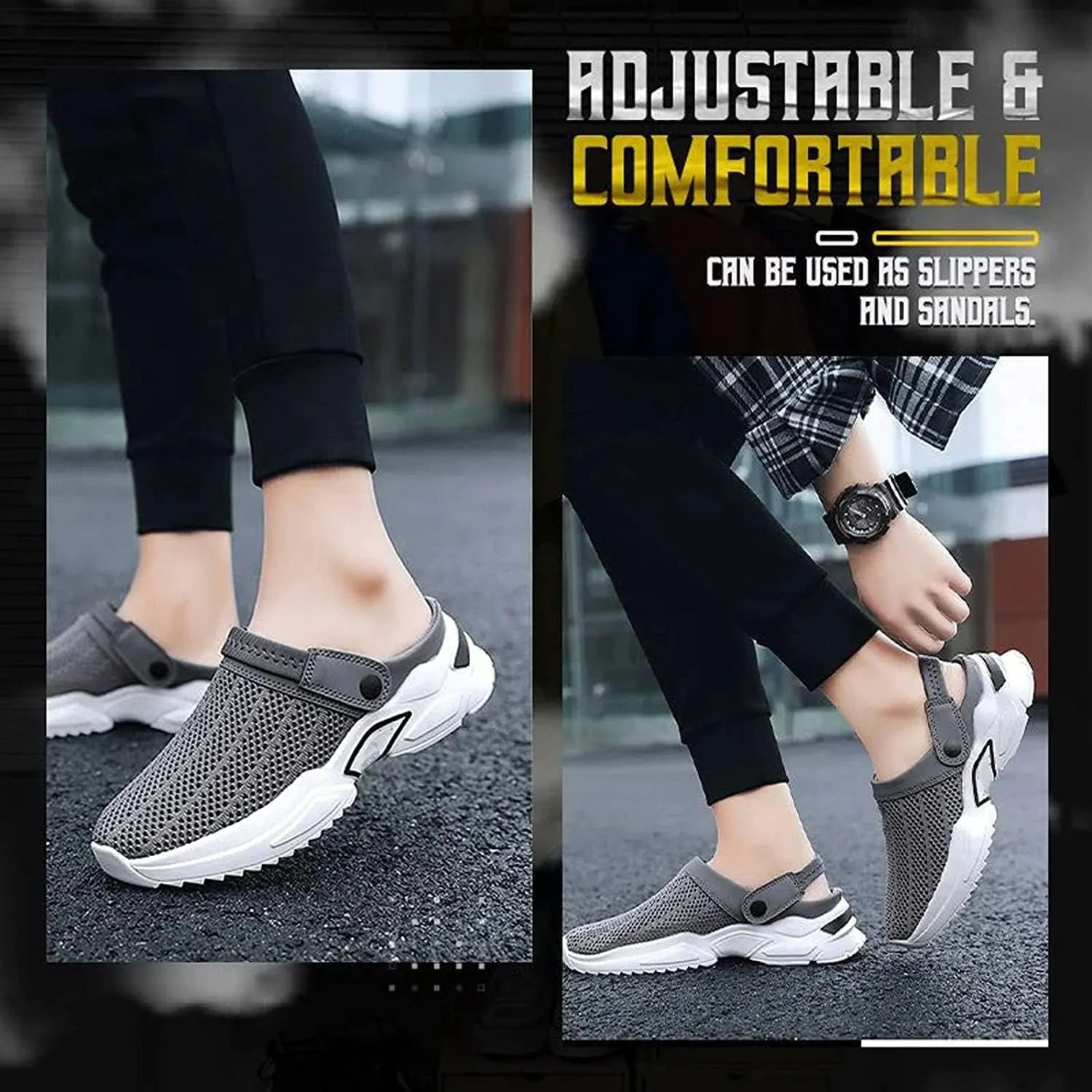 Men's Orthopedic Hollow-Out Summer Sandals,Mesh Shoes Sandals Mens,Orthopedic Diabetic Walking Boat Shoes Breathable with Arch Support Knit Mesh Walking Shoes Beach Sandals