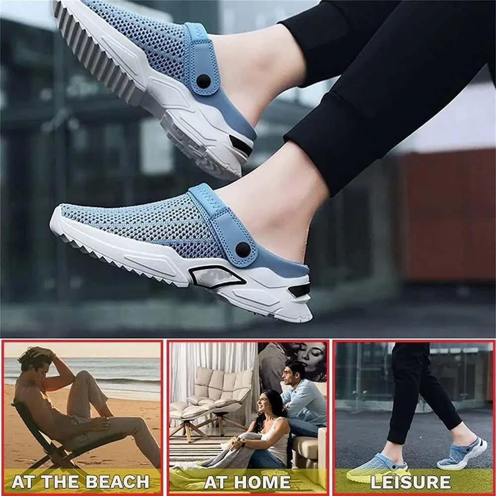 Men's Orthopedic Hollow-Out Summer Sandals,Mesh Shoes Sandals Mens,Orthopedic Diabetic Walking Boat Shoes Breathable with Arch Support Knit Mesh Walking Shoes Beach Sandals