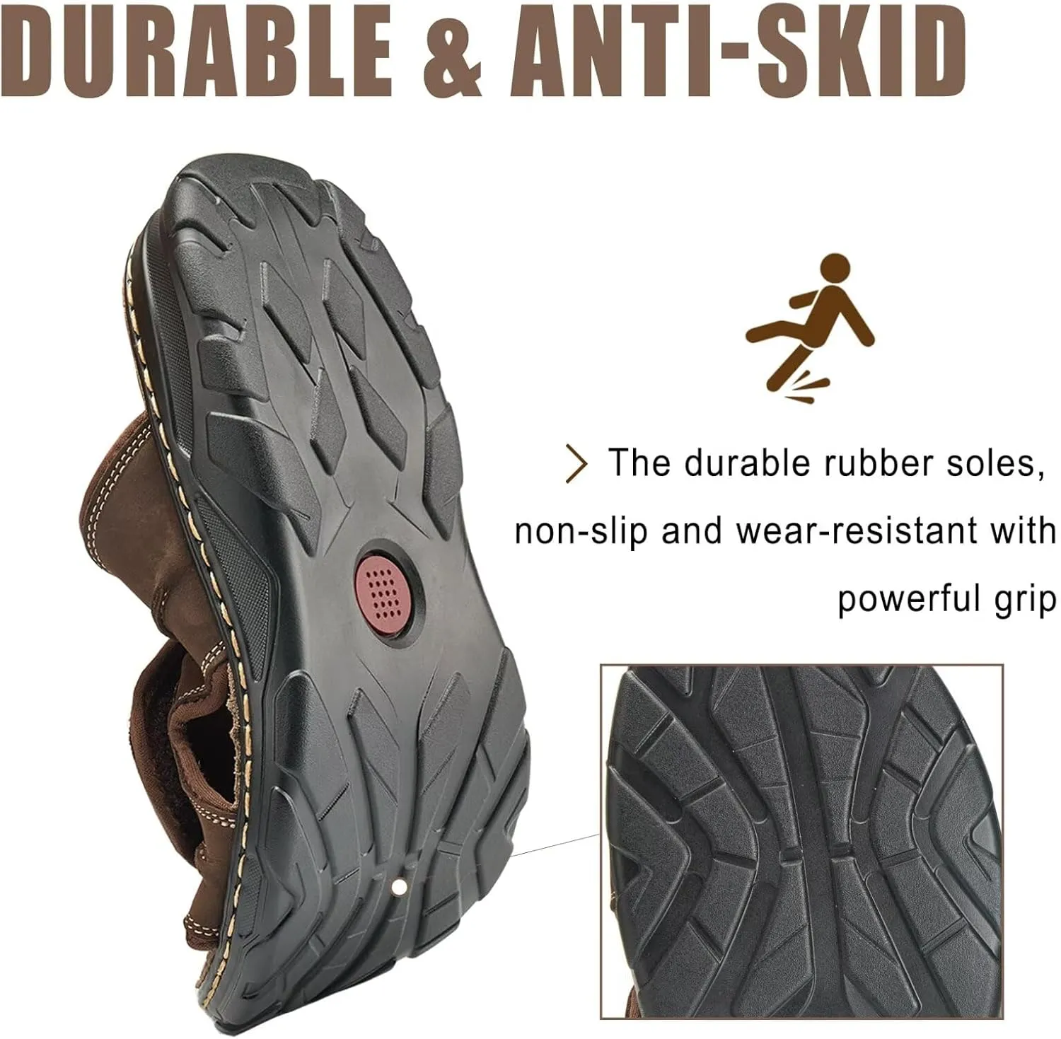 Men's Slide Sandal Open Toe Adjustable Beach Sandals with Soft Comfy Arch Support Athletic Slippers Mules